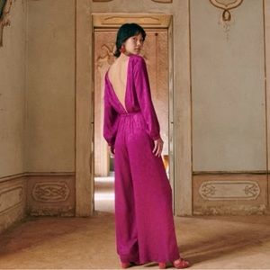 Sezane pink jumpsuit